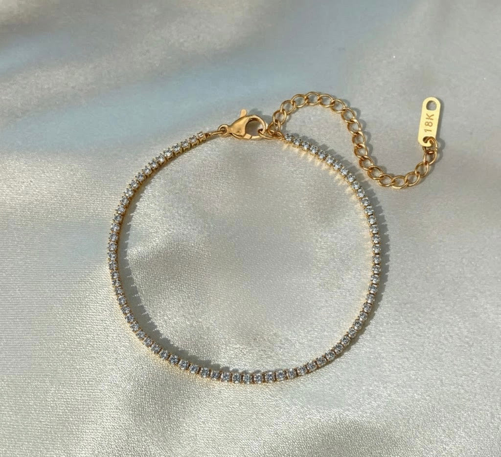 Bracciale Tennis Diamante - Acciaio Inossidabile