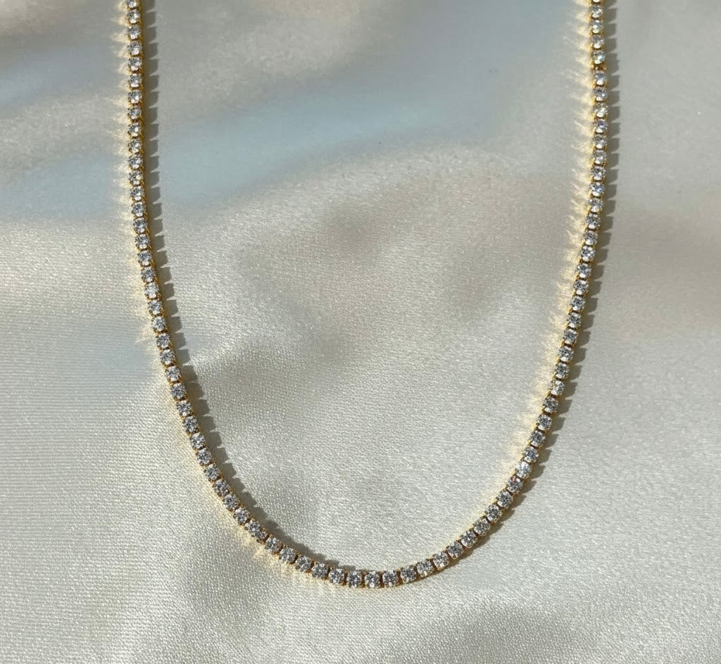 Collana Tennis Diamante - Acciaio Inossidabile