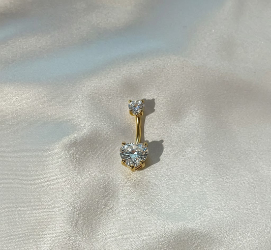 Piercing Navel Cuore Crystal - Acciaio Inossidabile