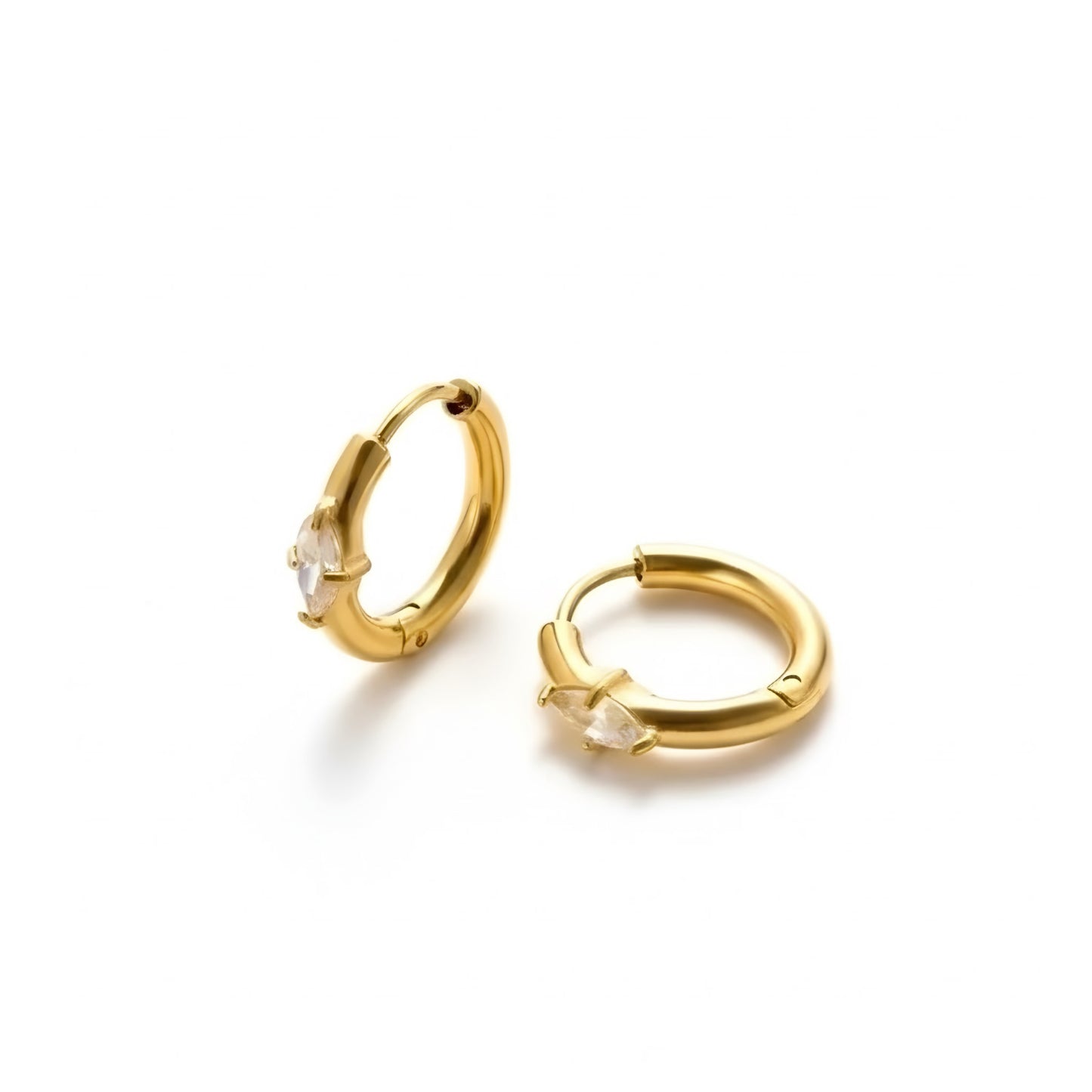 Orecchini Huggie Crystal – Acciaio Inossidabile