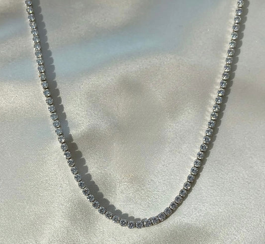 Collana Tennis Diamante - Acciaio Inossidabile