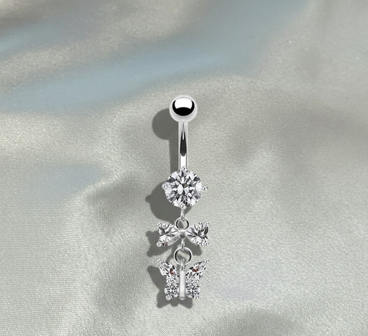 Piercing Navel Farfalla - Acciaio Inossidabile