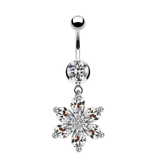 Piercing Navel Fiore - Acciaio Inossidabile