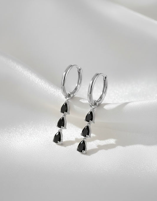 Orecchini Goccia a Cascata - Acciaio Inossidabile con Zirconi