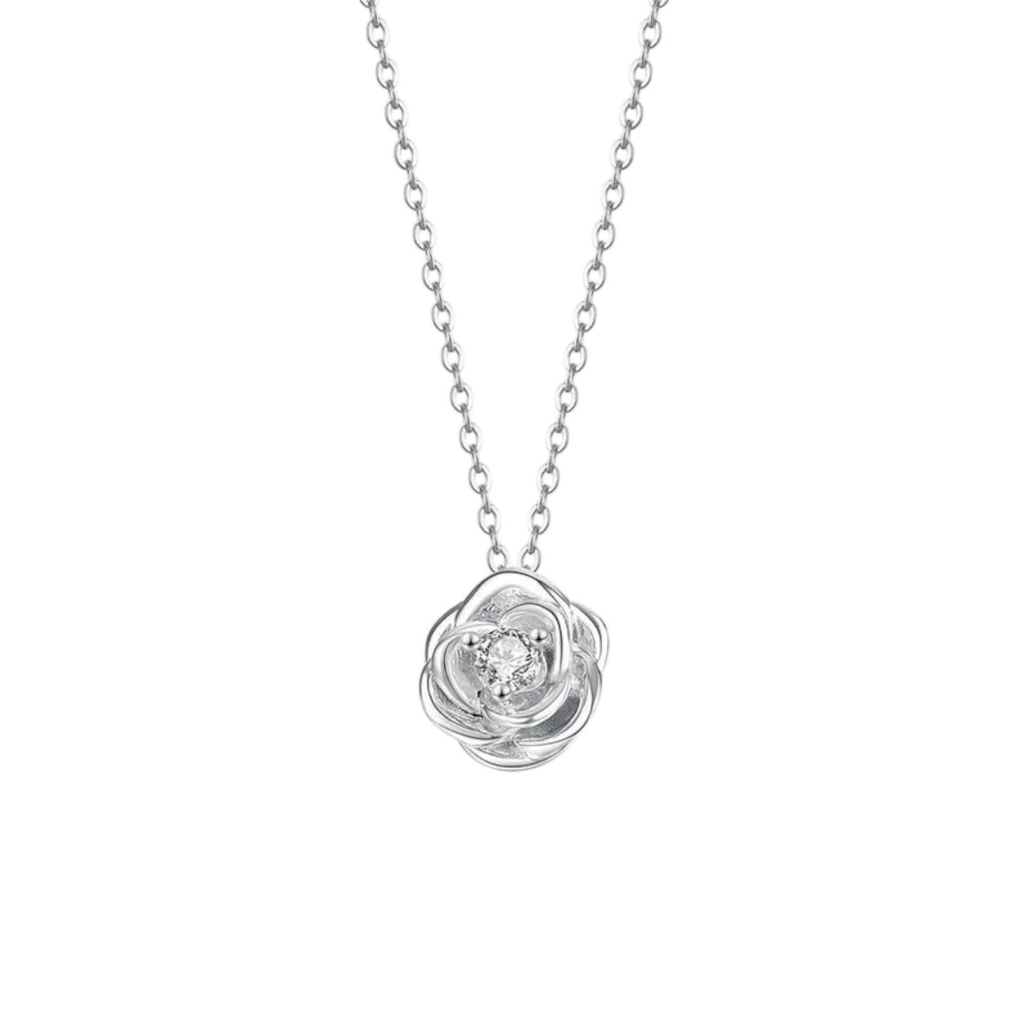 Collana Ciondolo con Rosa - Argento 925 - Limited Edition