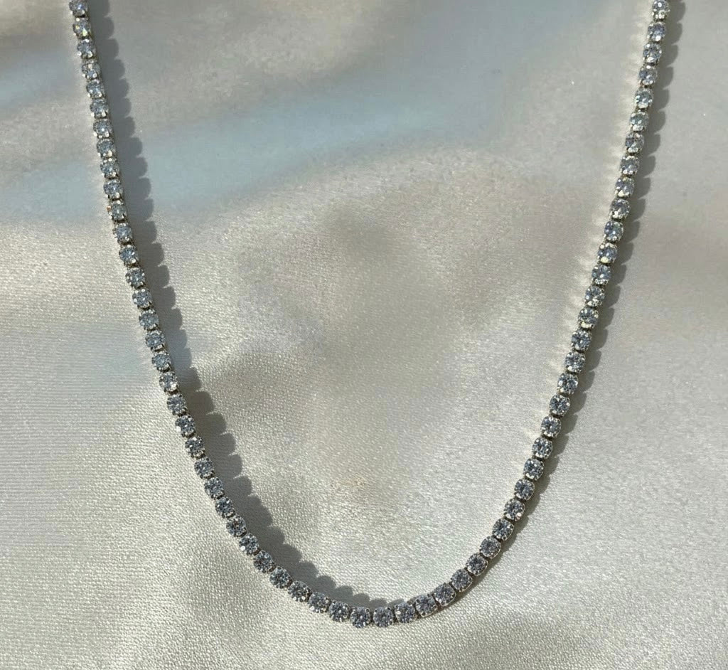Collana Tennis Diamante - Acciaio Inossidabile