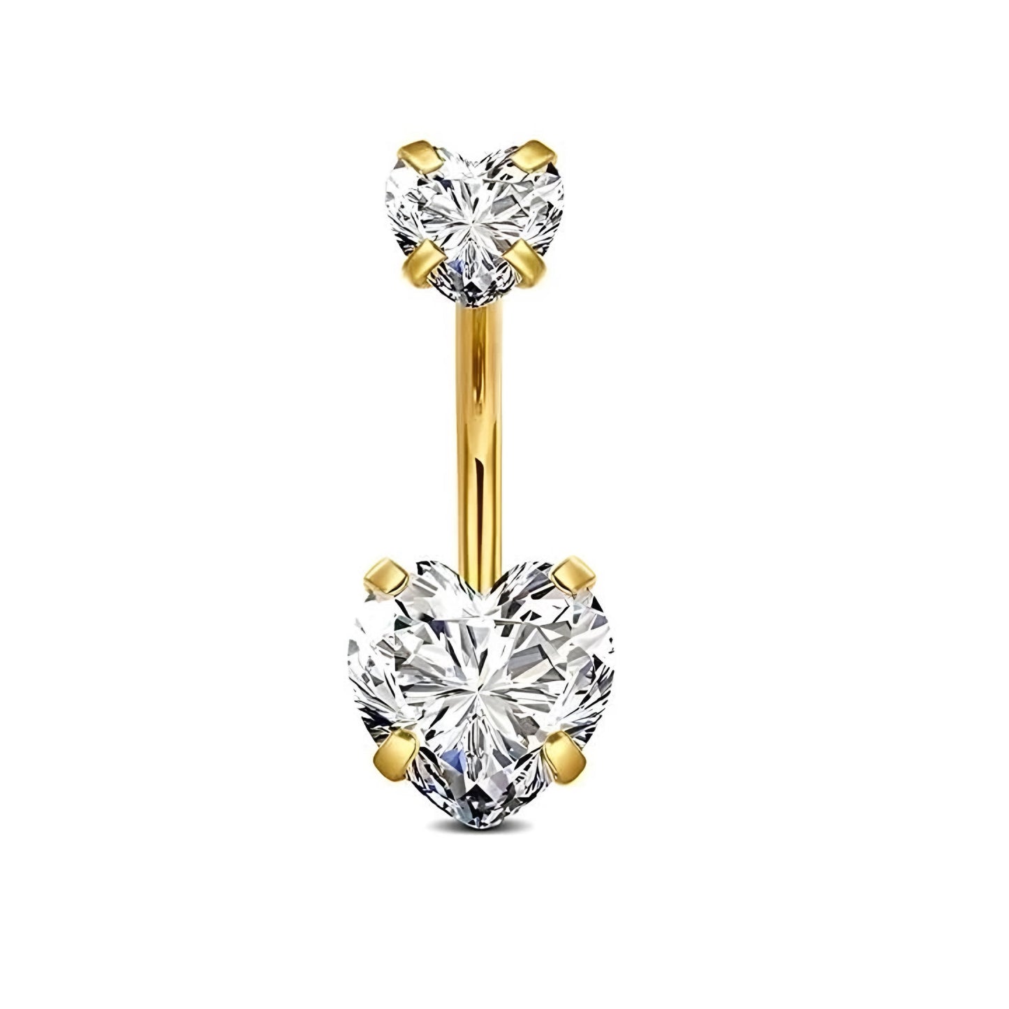 Piercing Navel Cuore Crystal - Acciaio Inossidabile