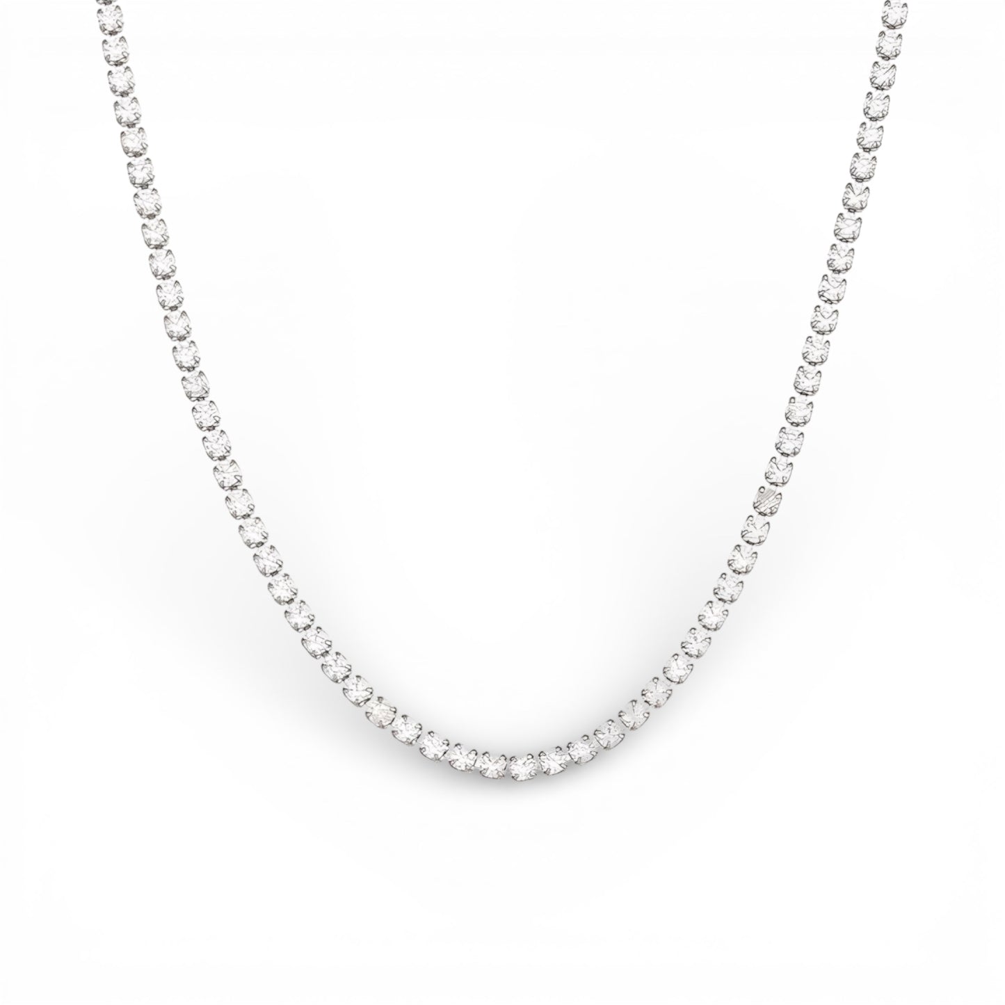 Collana tennis diamante in acciaio inossidabile