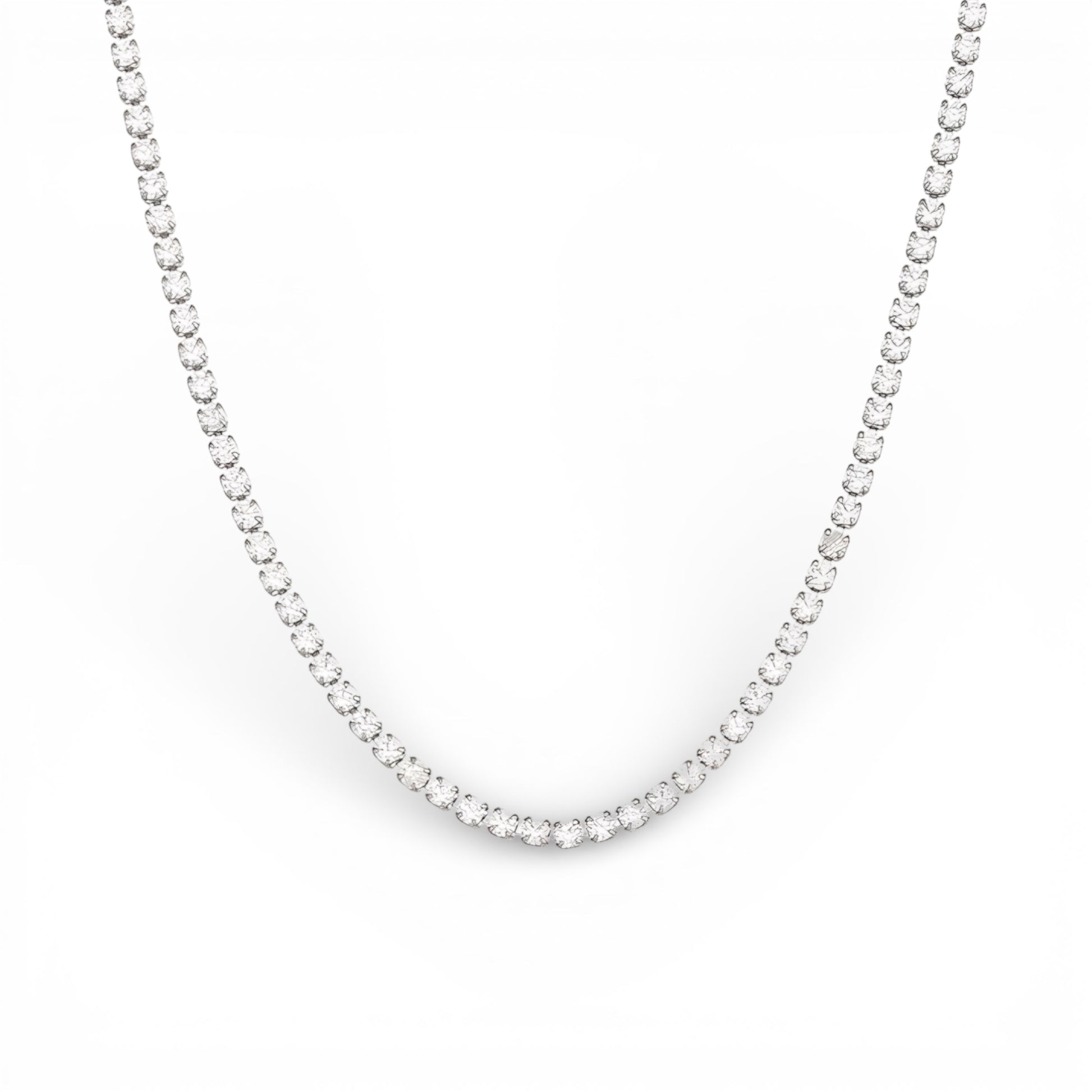 Collana tennis diamante in acciaio inossidabile