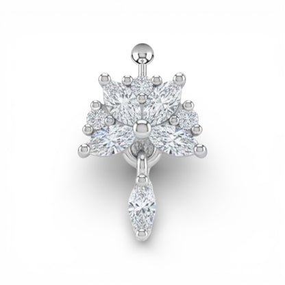 Piercing helix lobe fiore di loto in acciaio inossidabile