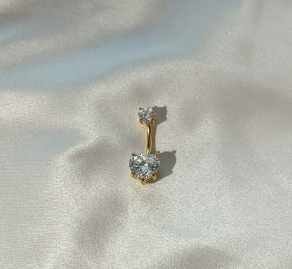 Piercing Navel Cuore Crystal - Acciaio Inossidabile