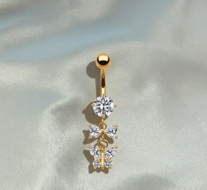 Piercing Navel Farfalla - Acciaio Inossidabile
